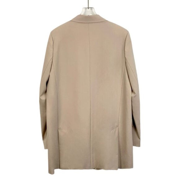 Max Mara Womens Khaki Wool Blend Long Sleeve Blazer Jacket Size L Made In Italy - Picture 2 of 7